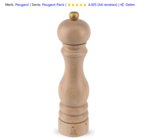 pepermolen van peugeot