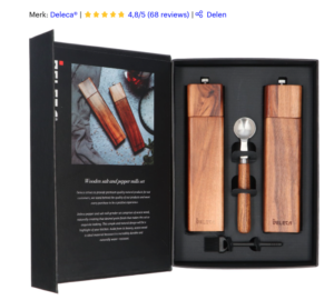 Deleca luxe peper en zoutmolen