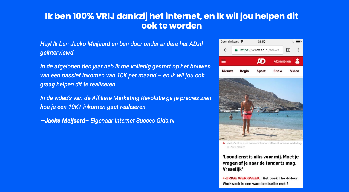 Jacko Meijaard Affiliate Revolutie