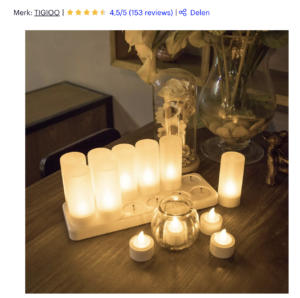 TIGIOO led kaarsen oplaadbaar