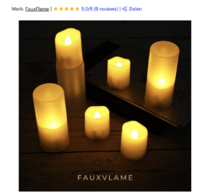 FauxFlame oplaadbare kaarsen
