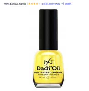famous names - dadi'oil nagelriem olie