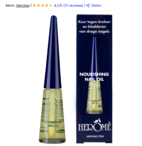 Herome voedende nagelriemolie
